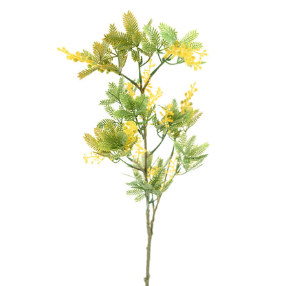 Branche artificielle Mimosa fleuri - décoration d'intérieur - H.80cm - K2