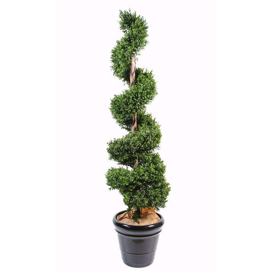 Buis Artificiel New Spirale - intérieur extérieur - H.140cm vert B