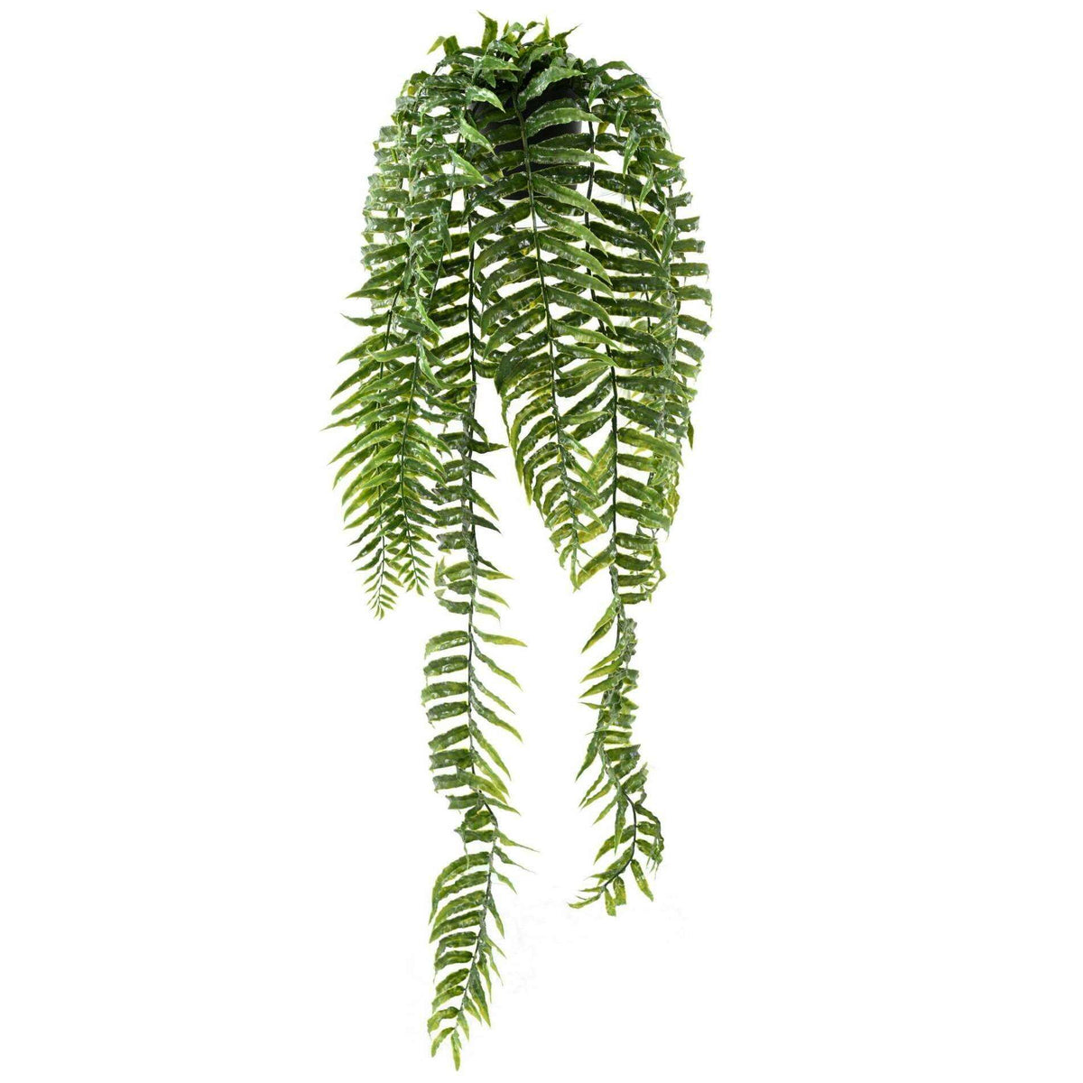 Chute de Fougère artificielle en pot - plante verte d'extérieur - H.75cm - F2