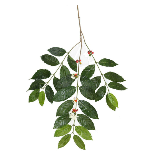 Feuillage artificiel branche de Caféier - décoration d'intérieur - H.80cm vert D4