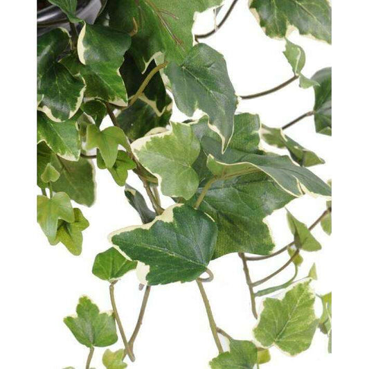 Feuillage artificiel chute de Lierre Gala en piquet - 323 feuilles - H.75cm vert blanc - I1