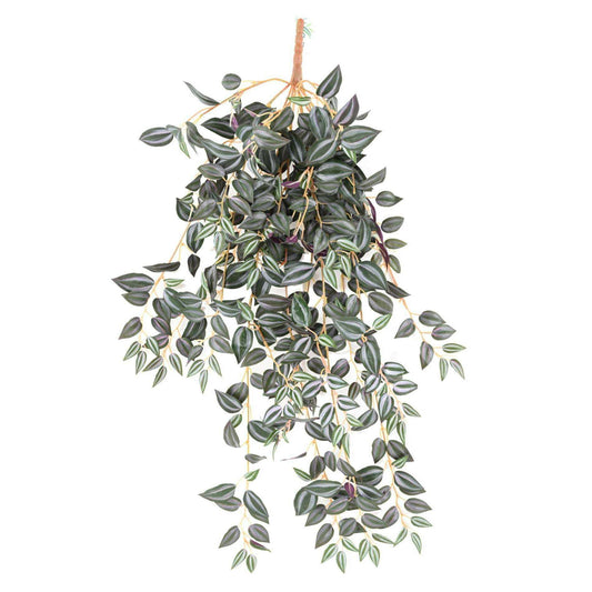 Feuillage artificiel chute de Tradescantia - plante d'intérieur - H.70cm vert violet U2