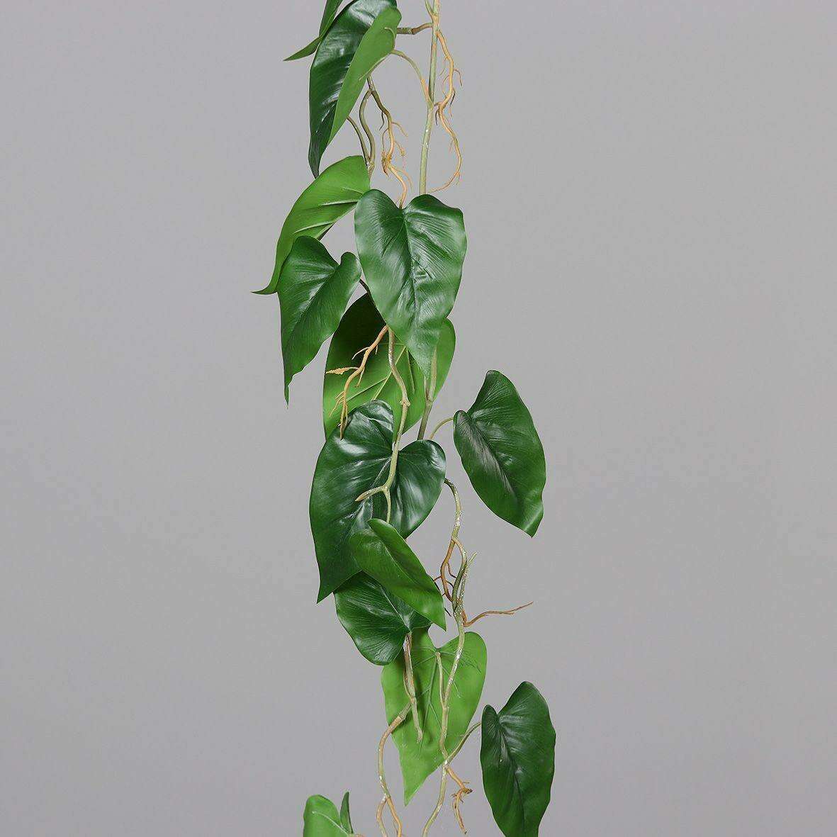 Feuillage artificiel Guirlande Anthurium - plante verte d'intérieur - H.115cm - Q2