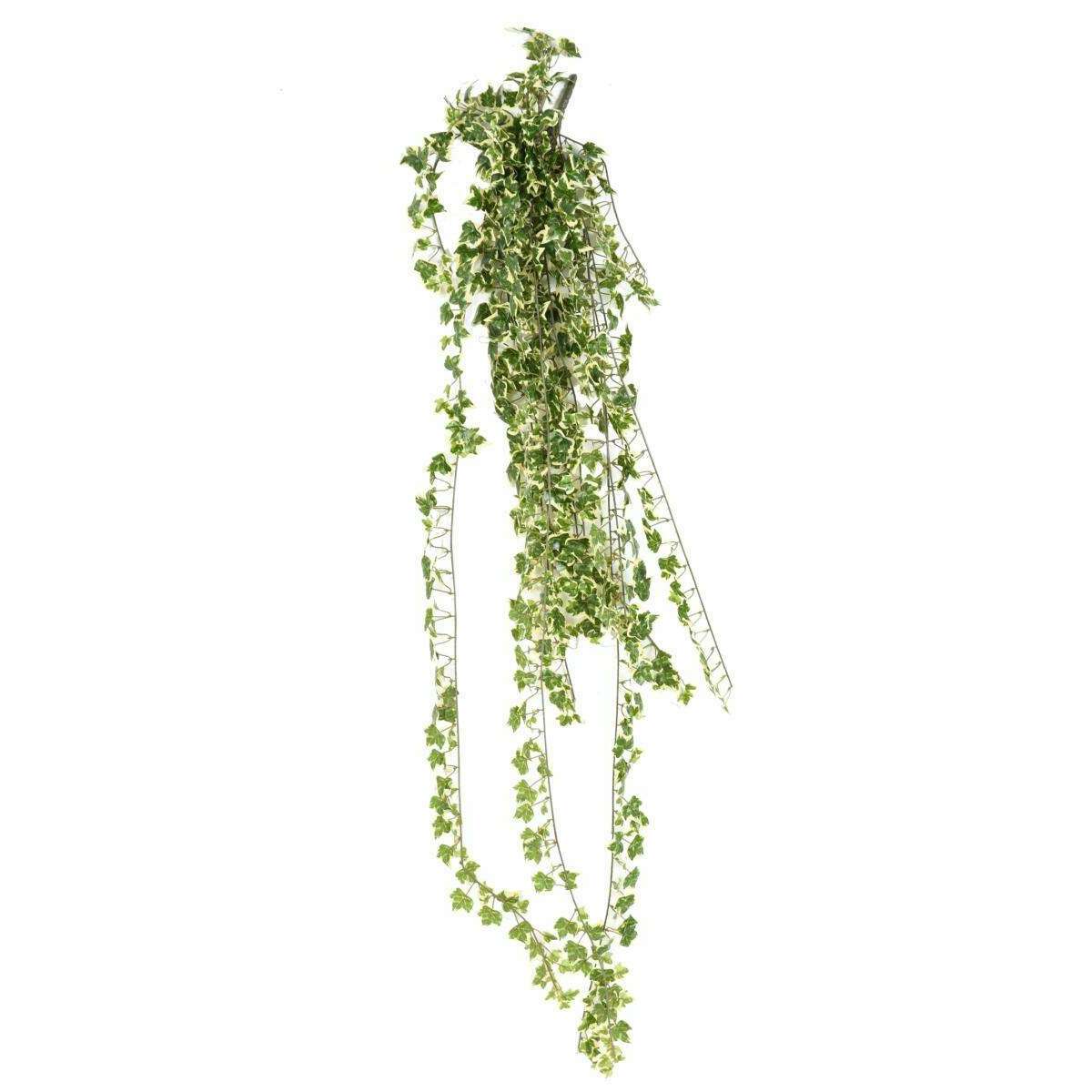 Feuillage artificiel Lierre en piquet *801 - Tergal UV extérieur - H.130cm vert blanc-J5