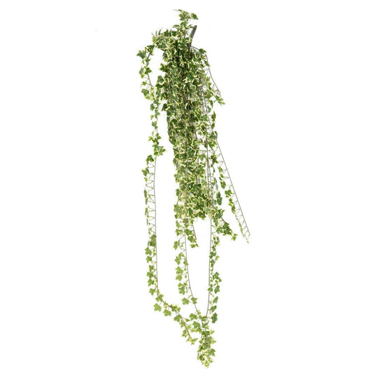 Feuillage artificiel Lierre Gala en piquet - 801 feuilles - H.130cm vert blanc - J3