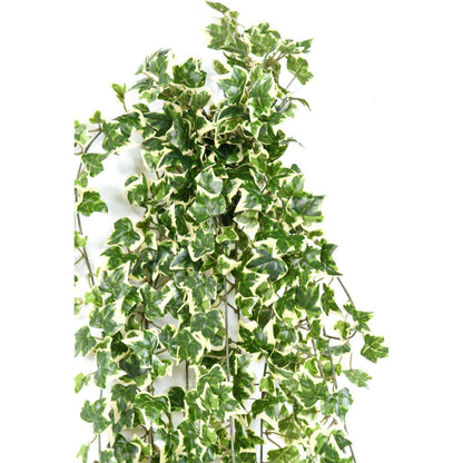 Feuillage artificiel Lierre Gala en piquet - 801 feuilles - H.130cm vert blanc - J3