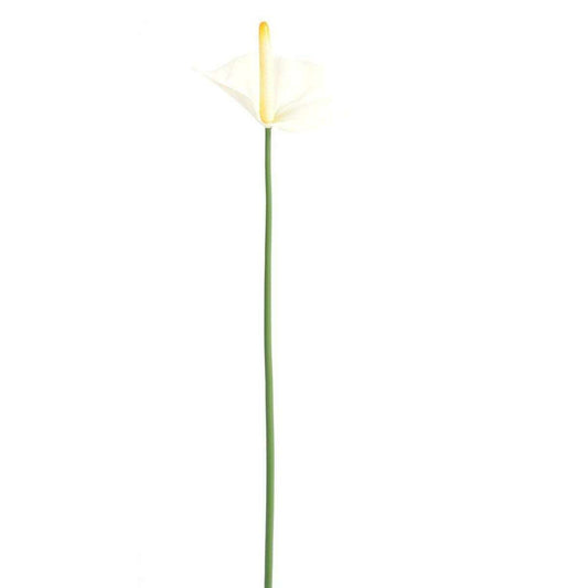 Fleur artificielle Anthurium - décoration florale - H.60cm blanc A4
