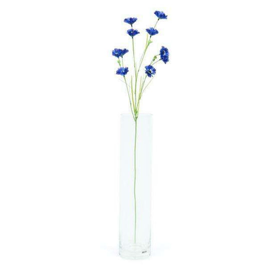 Fleur artificielle bleuet 10 fleurs 3 tiges - composition bouquet - H.75cm bleu-S2