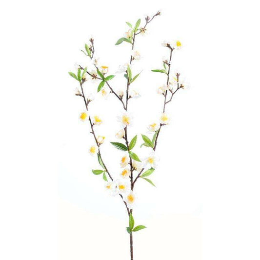 Fleur artificielle branche de cerisier blanc 42 fleurs H.70cm - D4