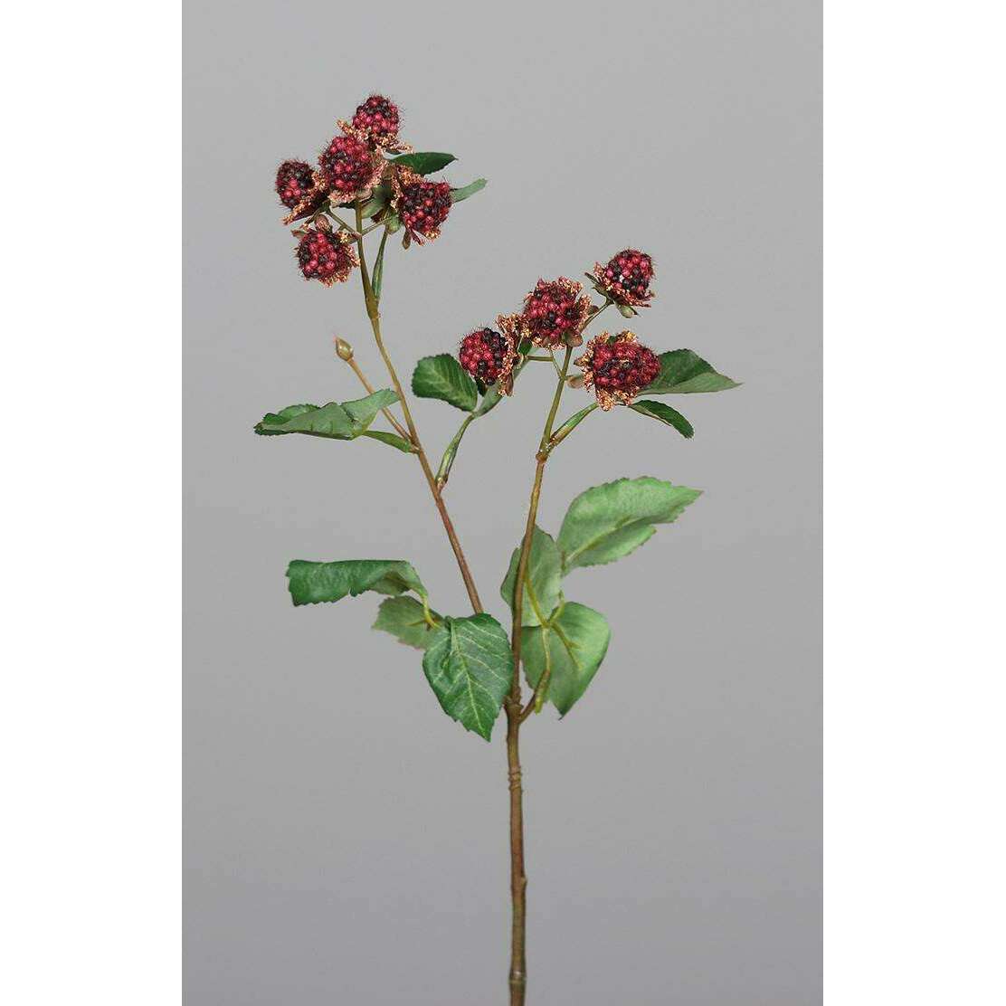 Fleur artificielle branche de mûres – composition florale - H.44cm rouge - Q3