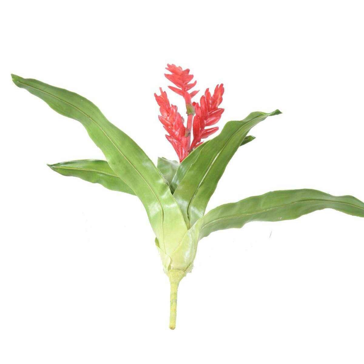 Fleur artificielle Bromélia 4 fleurs - décoration d'intérieur - H.55cm rouge B2