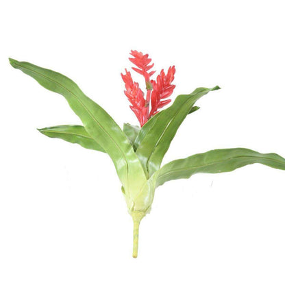 Fleur artificielle Bromélia 4 fleurs - décoration d'intérieur - H.55cm rouge B2