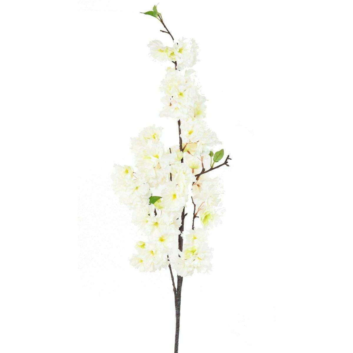 Fleur artificielle cherry blossom - branche de cerisier - H.125cm blanc C2