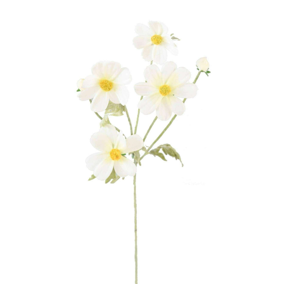 Fleur artificielle Cosmos - composition création florale - H.62cm blanc - D1