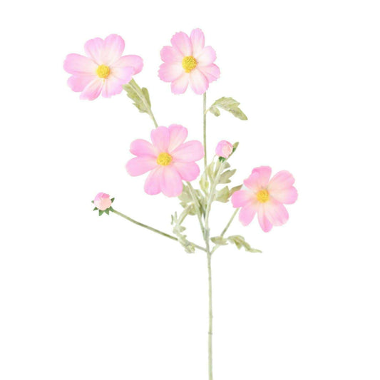 Fleur artificielle Cosmos - composition création florale - H.62cm rose - D1