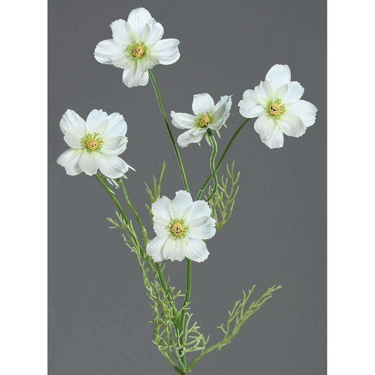 Fleur artificielle Cosmos - composition création florale - H.67cm crème P3