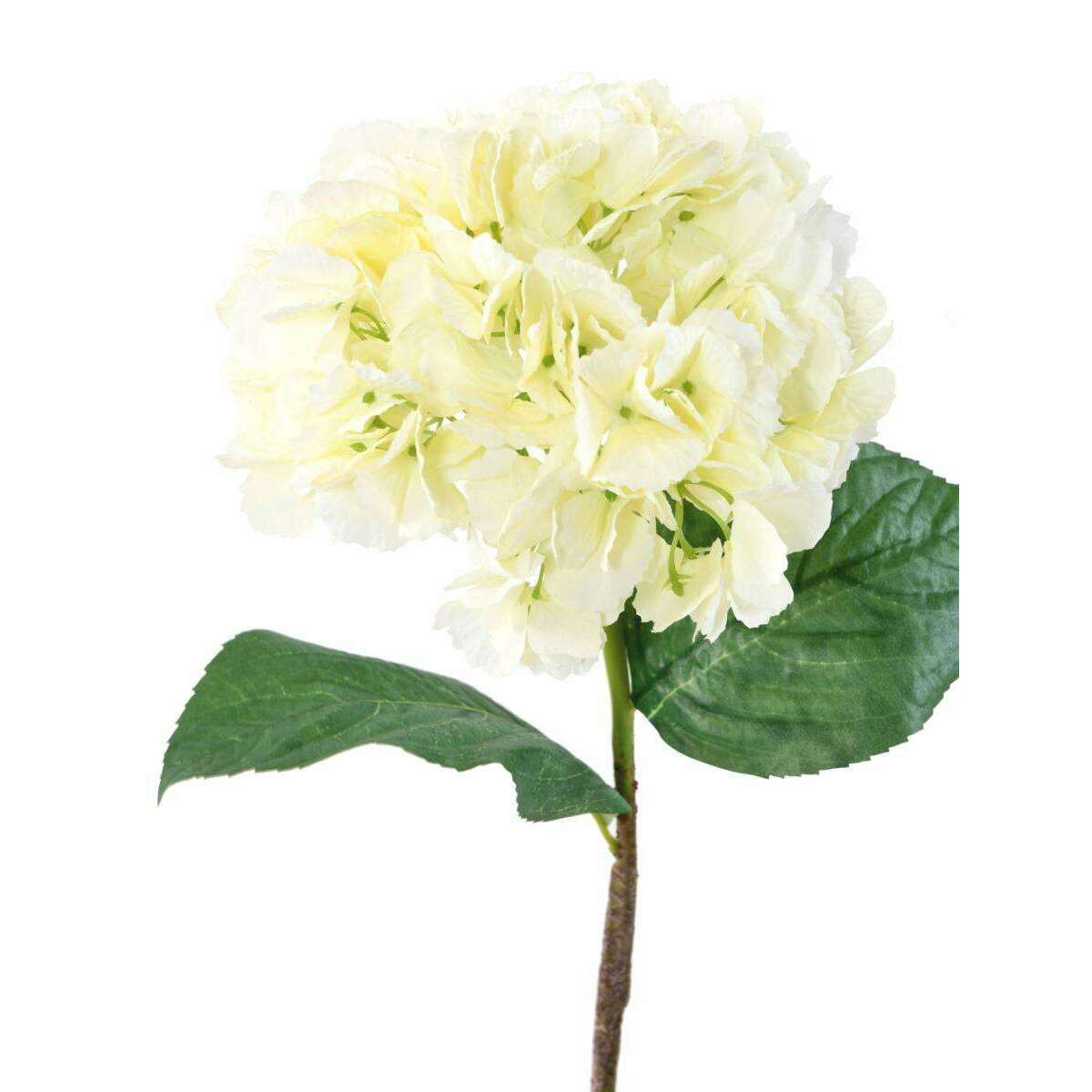 Fleur artificielle coupée Hortensia - création bouquet - H.80cm blanc - H4