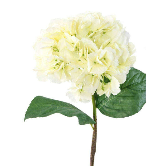 Fleur artificielle coupée Hortensia - création bouquet - H.80cm blanc - H4