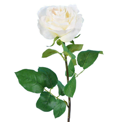 Fleur artificielle coupée rose - décoration d'intérieur - H.66cm blanc - M4