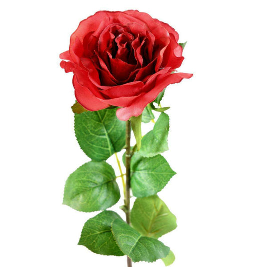 Fleur artificielle coupée rose - décoration d'intérieur - H.66cm rouge - M4