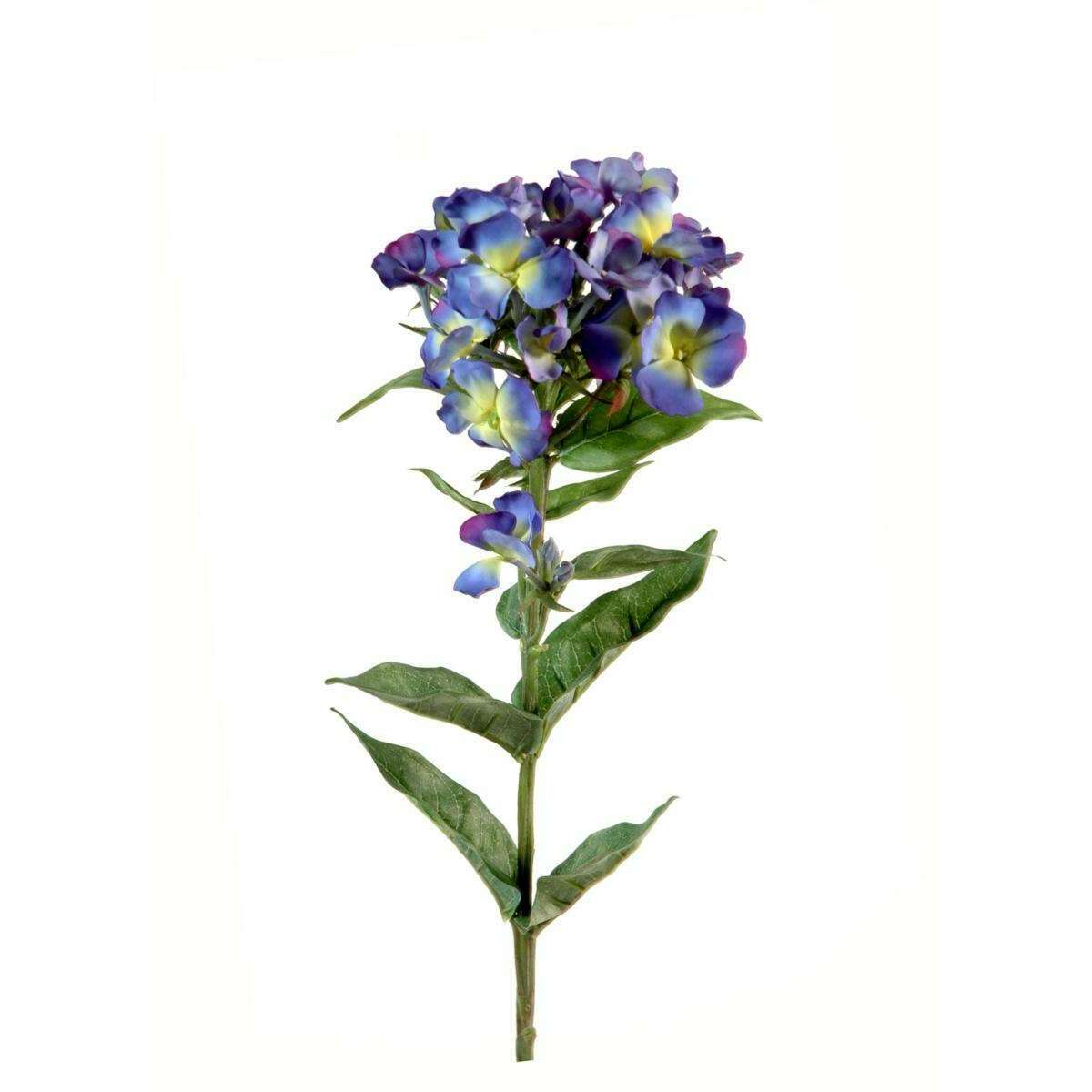 Fleur artificielle de Phlox - création florale intérieur - H.70cm bleu - L1
