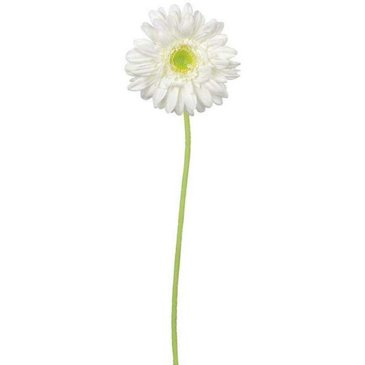 Fleur artificielle Gerbera - composition bouquet artificiel - H.50 cm blanc - S2