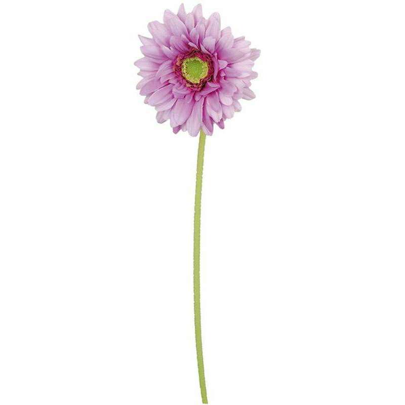 Fleur artificielle Gerbera - composition bouquet artificiel - H.50 cm parme - S2