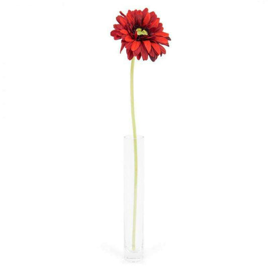 Fleur artificielle Gerbera - composition bouquet artificiel - H.50 cm rouge - S2