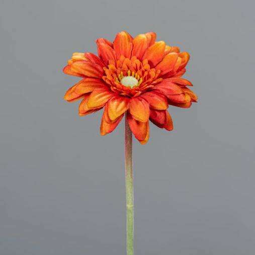 Fleur artificielle Gerbera mini - composition bouquet - H.47cm orange R2