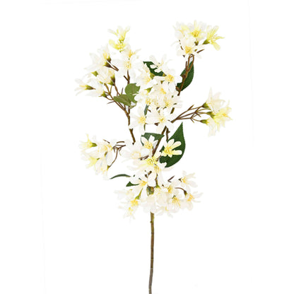 Fleur artificielle Hoheria stardust - composition bouquet - H.70cm blanc-H3