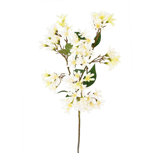 Fleur artificielle Hoheria stardust - composition bouquet - H.70cm blanc-H3