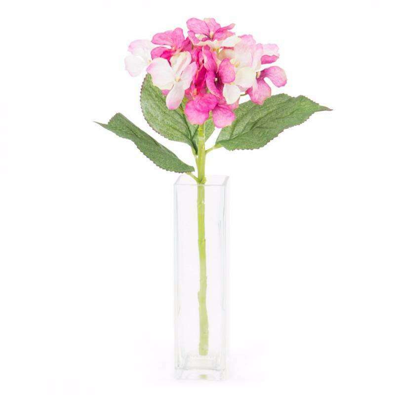 Fleur artificielle Hortensia - composition bouquet - H. 38cm fuchsia S2