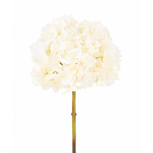 Fleur artificielle Hortensia - création bouquet composition - H.45cm blanc H4