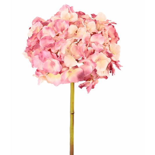 Fleur artificielle Hortensia - création bouquet composition - H.45cm rose foncé H6