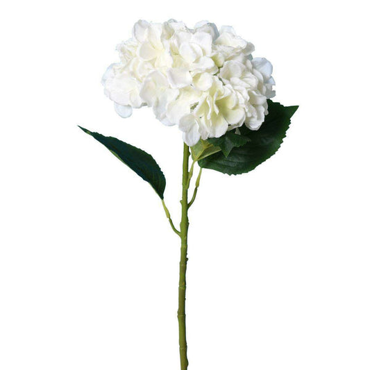Fleur artificielle Hortensia - création bouquet fleur coupée - H.55cm blanc H4