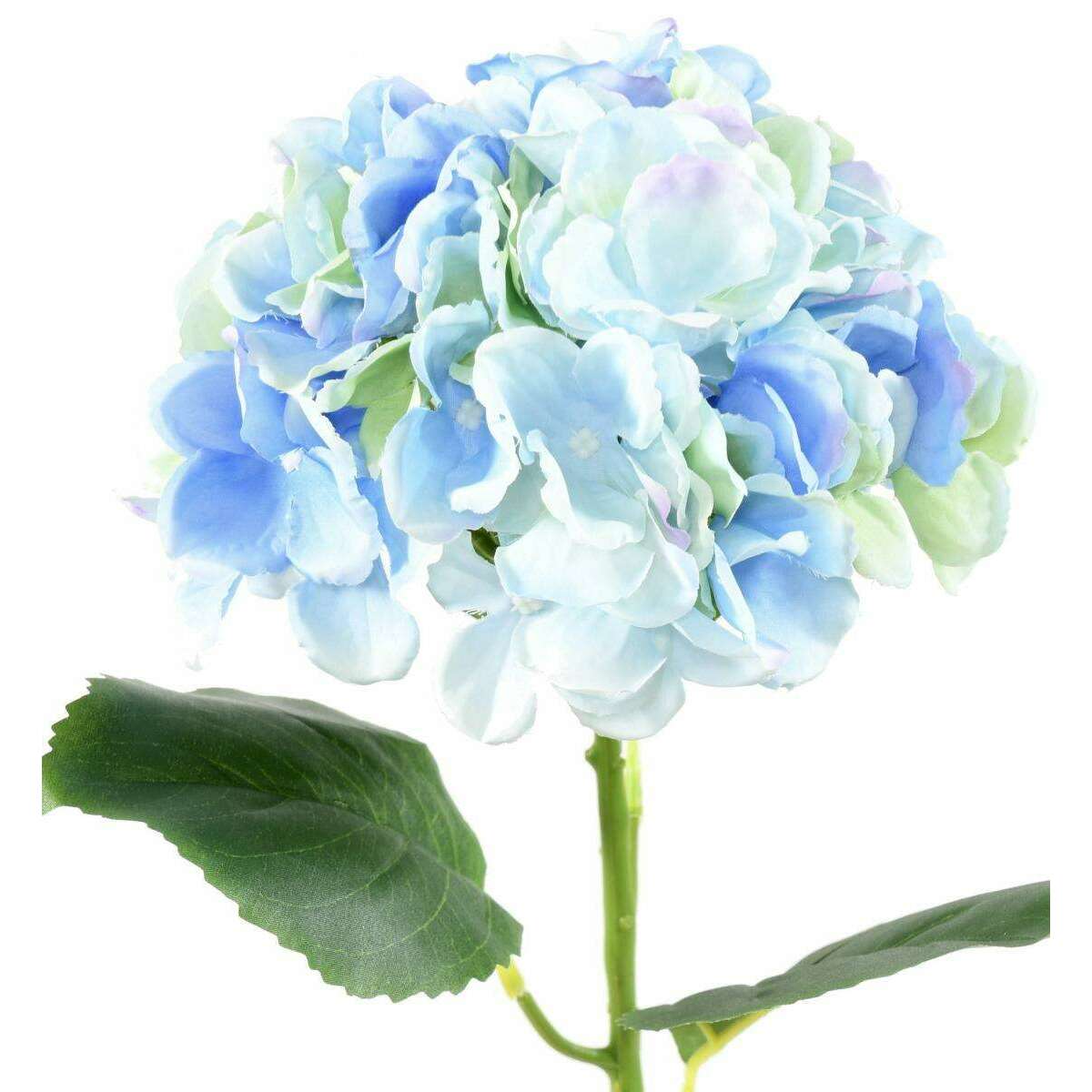 Fleur artificielle Hortensia - création bouquet fleur coupée - H.55cm bleu - H3