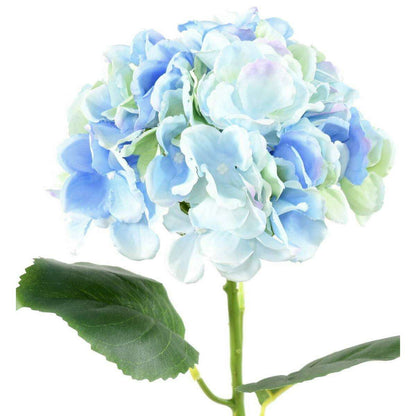 Fleur artificielle Hortensia - création bouquet fleur coupée - H.55cm bleu - H3