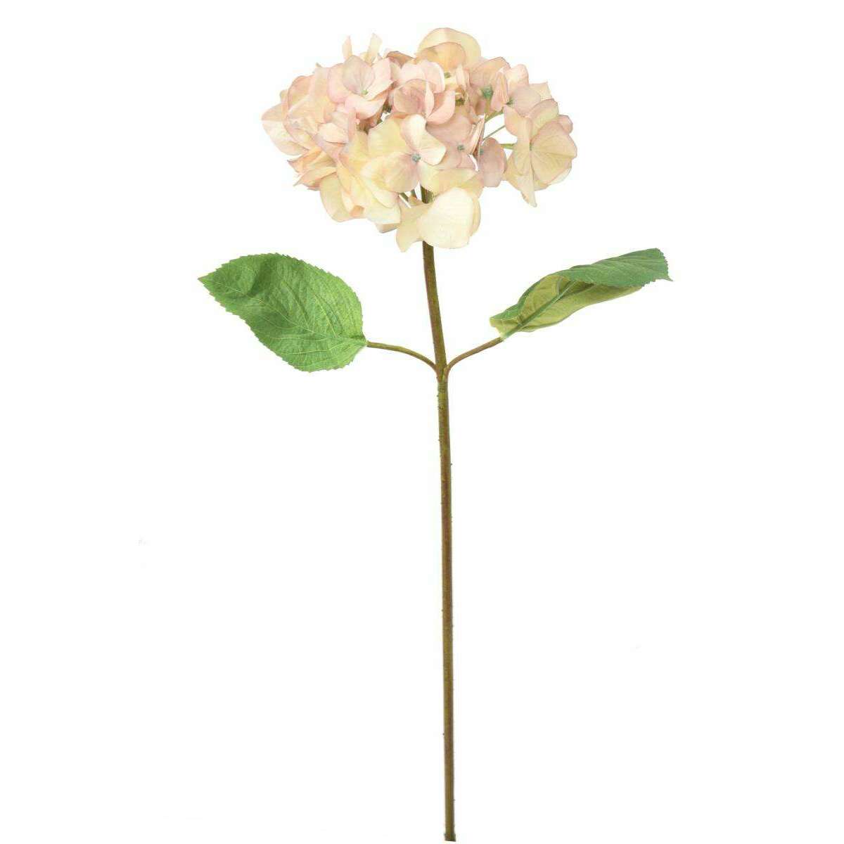 Fleur artificielle Hortensia - création bouquet fleur coupée - H.65 cm rose jaune H3
