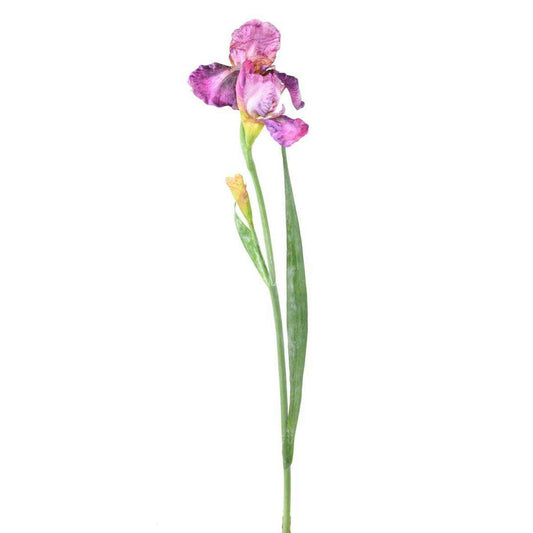 Fleur artificielle iris 2 fleurs - décoration d'intérieur - H.70cm lilas - I2