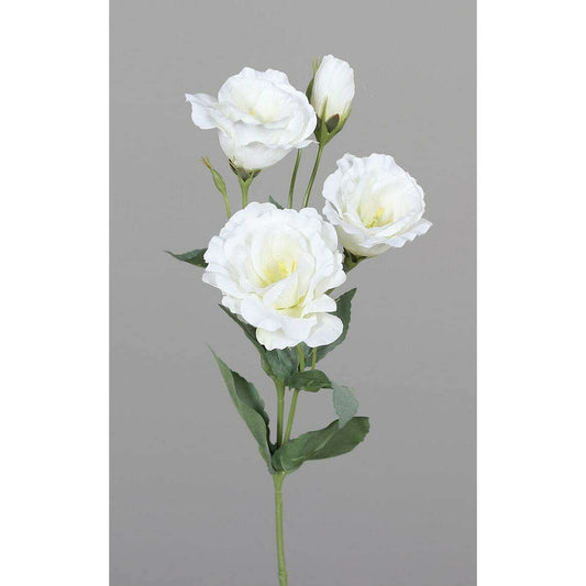 Fleur artificielle Lisianthus Eustoma - création de bouquet - H.50cm crème p4