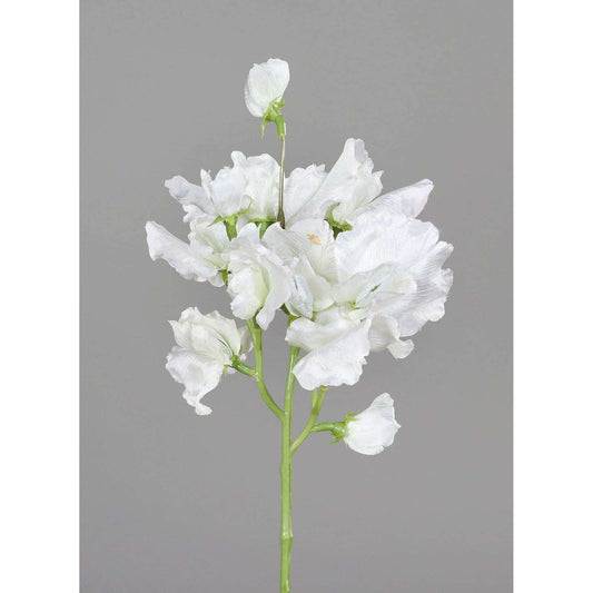 Fleur artificielle Pois de senteur - composition florale - H.46cm crème - P3