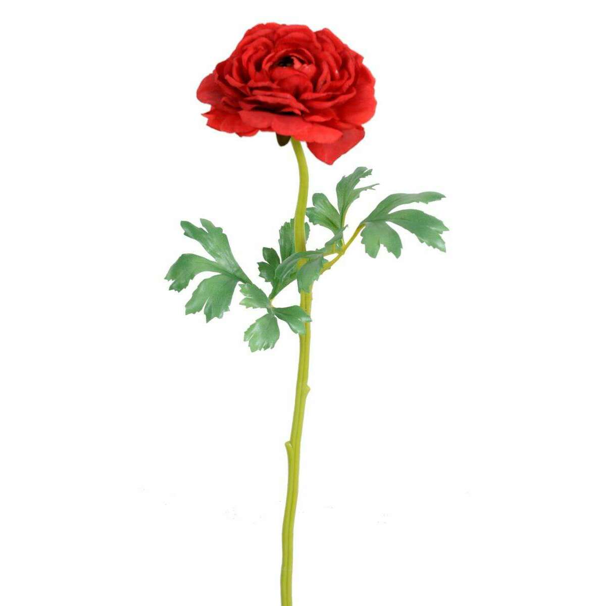 Fleur artificielle Renoncule en tissu - création de bouquet - H.58 cm rouge M3