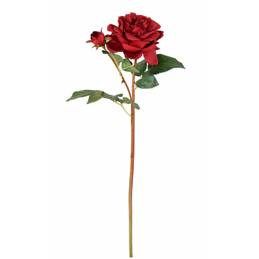 Fleur artificielle rose - composition florale - H.53cm rouge L2