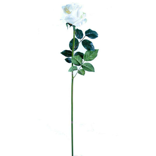Fleur artificielle rose Anglaise - décoration d'intérieur - H.80 cm blanc M4