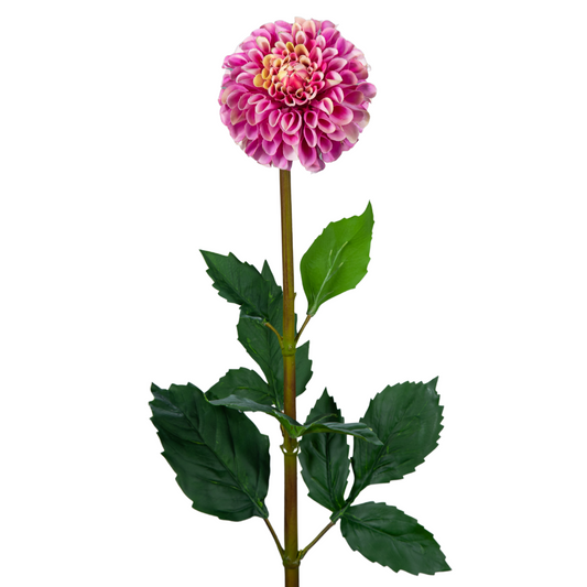 Fleur artificielle tige de Dahlia - composition florale - H.96cm mauve R1