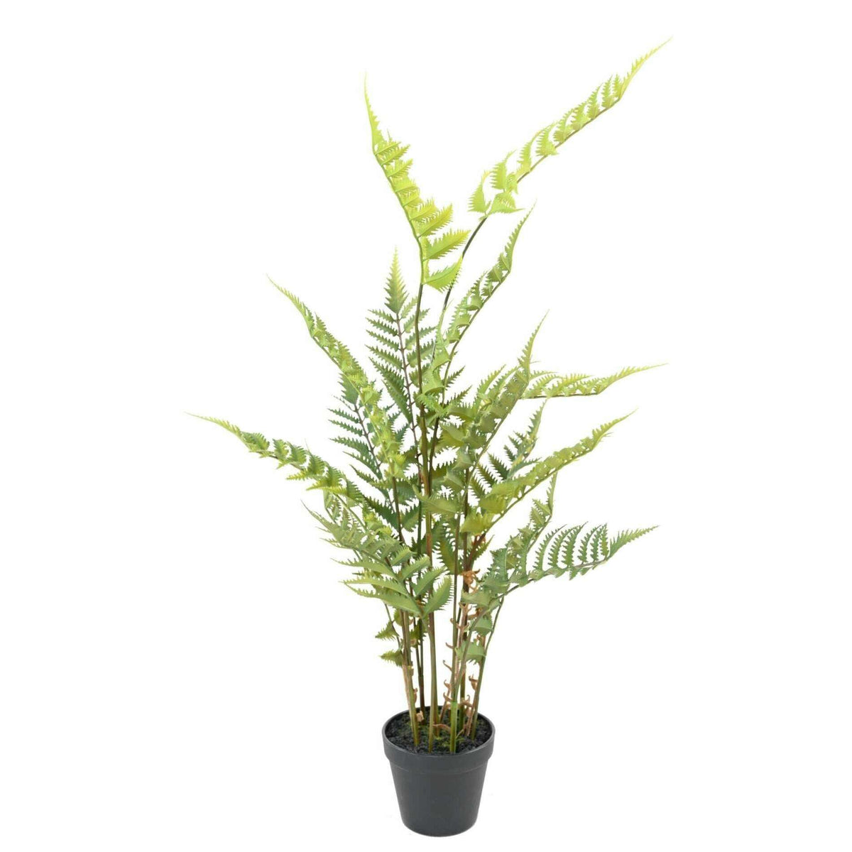 Fougère artificielle des bois en pot - plante d'intérieur - H.80cm vert F3