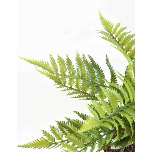 Fougère artificielle en piquet 12 branches - plante extérieur - H.50cm vert - F5