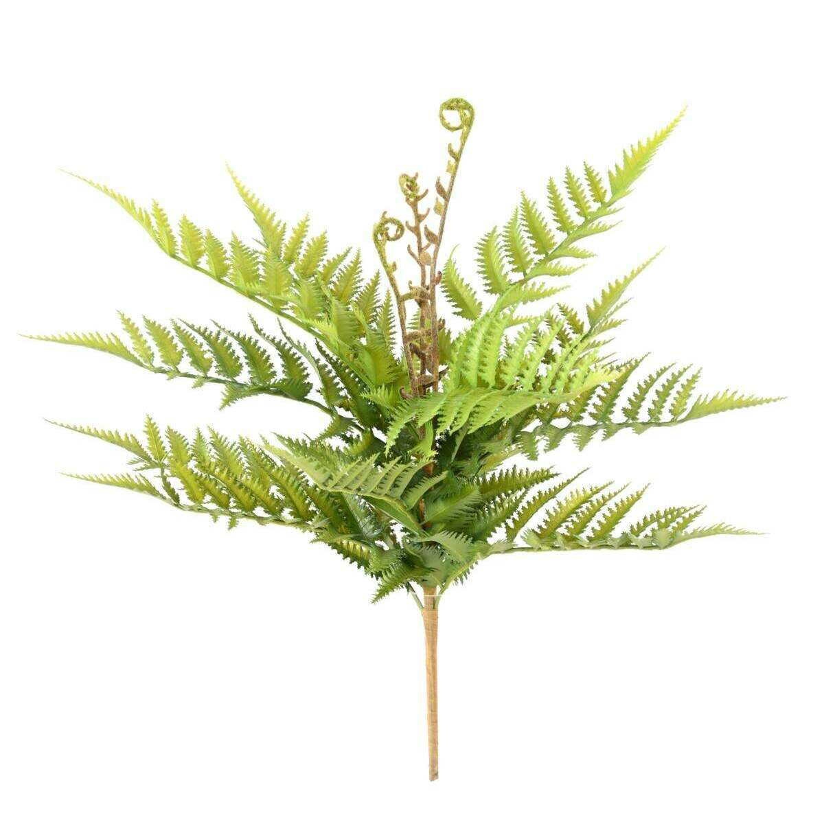 Fougère artificielle en piquet 12 branches - plante extérieur - H.50cm vert - F5