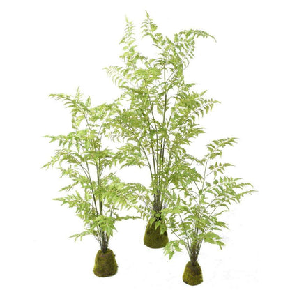 Fougère artificielle socle mousse - plante d'intérieur - H.170cm vert