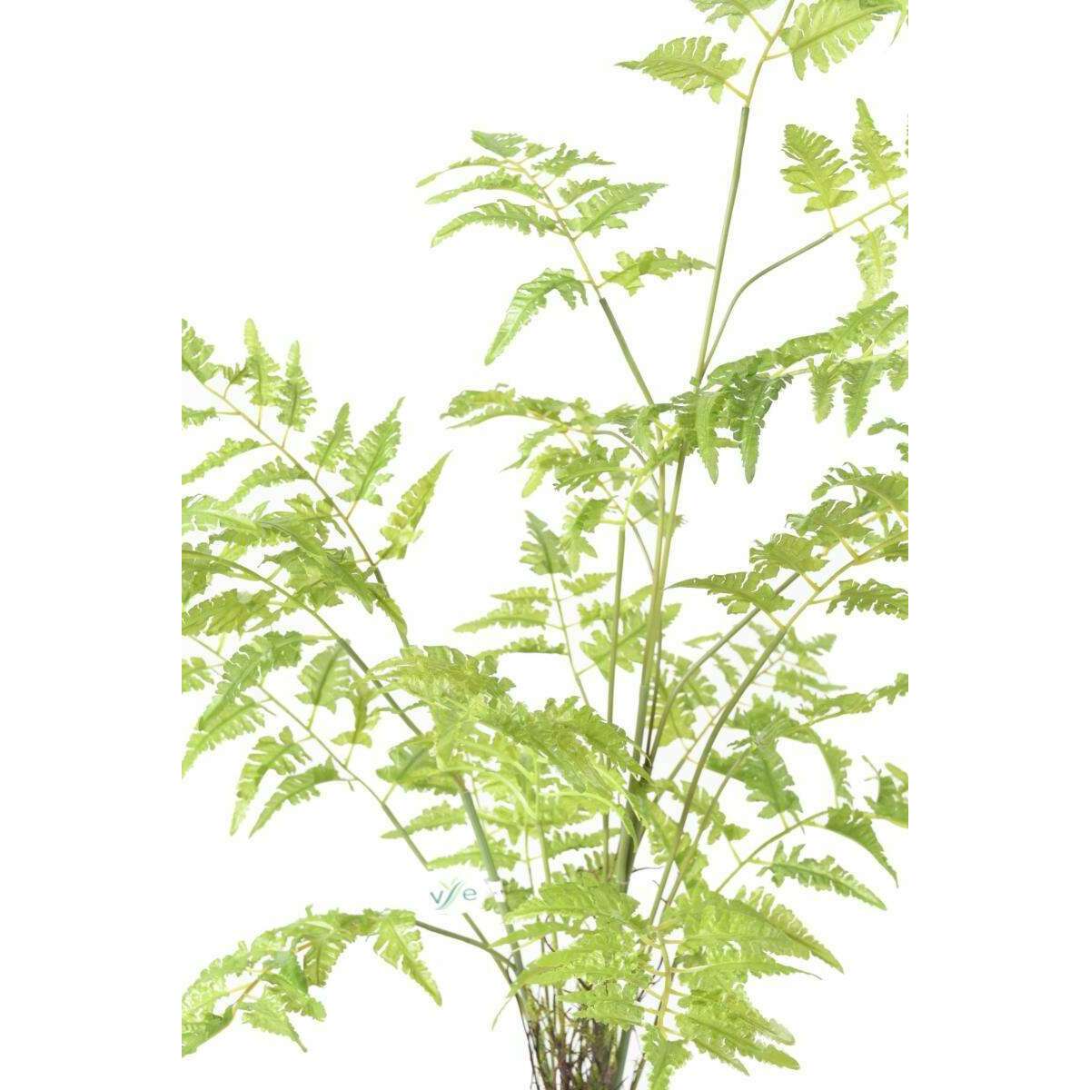 Fougère artificielle socle mousse - plante d'intérieur - H.95cm vert - E5